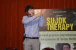 Dr. Minchul addresses the audience at the Lucknow Seminar Sept 2013