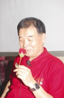prof with rose